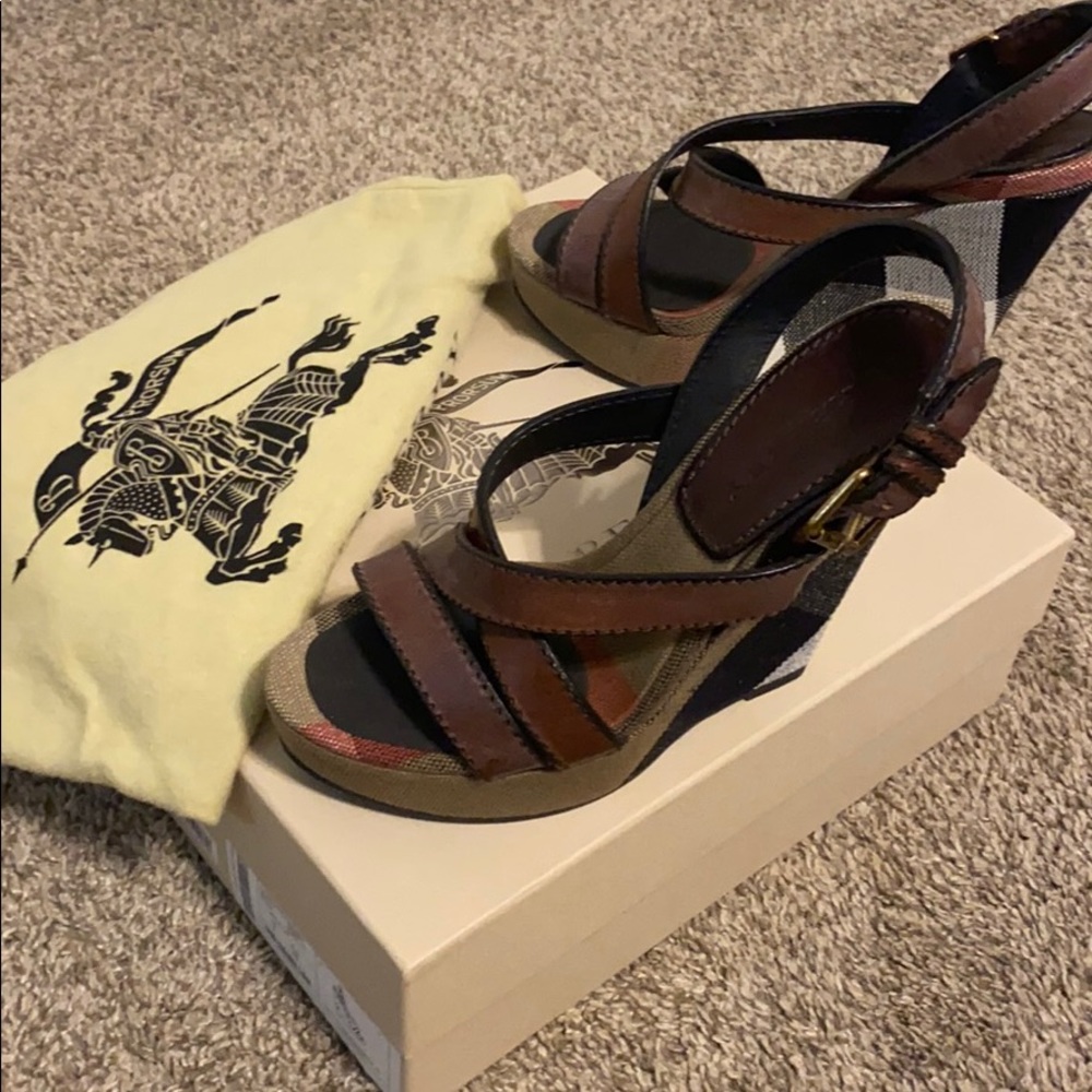 Burberry wedge sandals